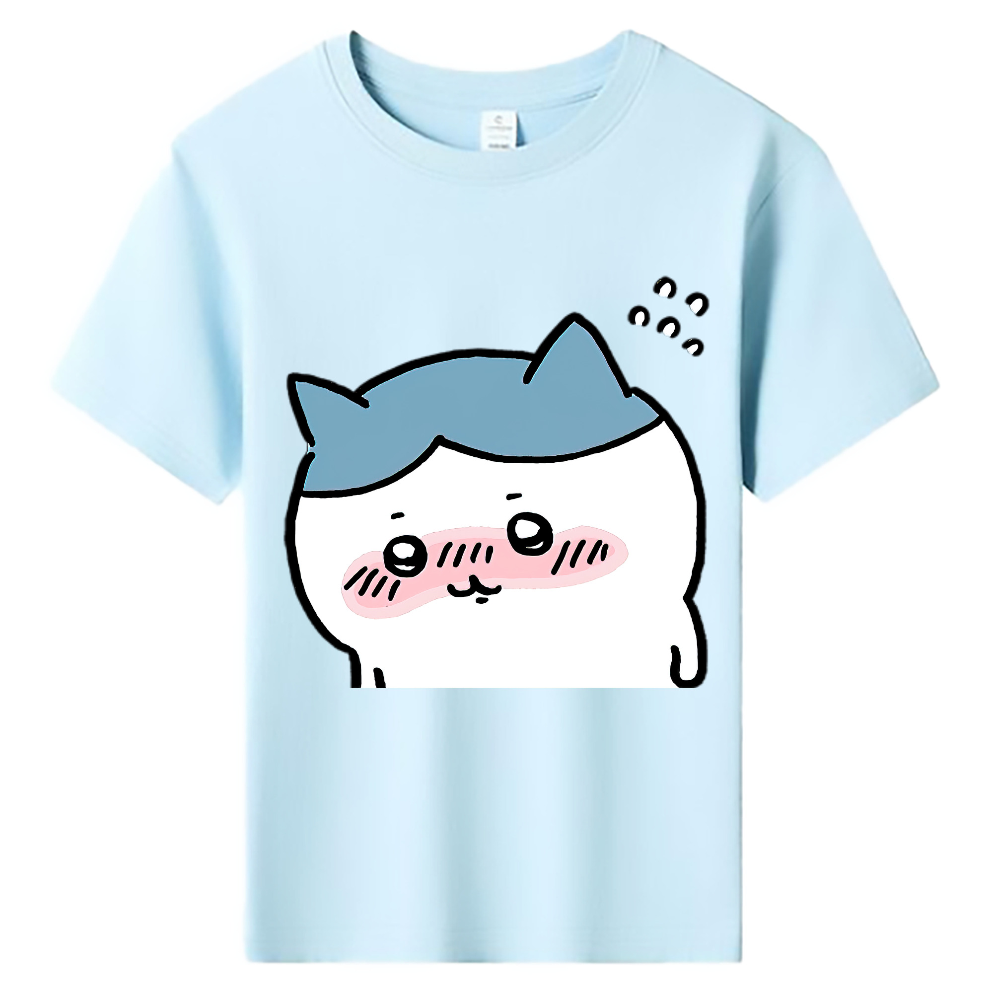 （画像用） ちいかわ ハチワレ Chii-kawa hachiware 綿100％キッズTシャツ（フロントプリント）